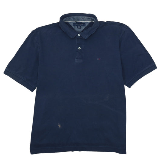 Tommy Hilfiger Men’s Blue XL Cotton Polo Shirt Classic Logo