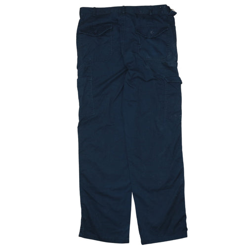 Dickies Men’s Blue Cargo Work Trousers 34R Cotton Regular Fit