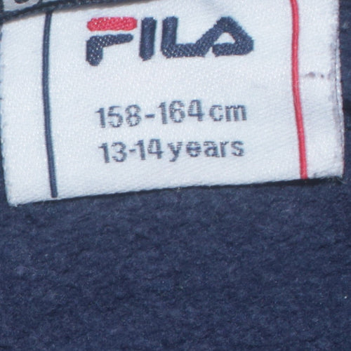 FILA Boys Multicoloured 13-14 Years Colourblock Pullover Sweatshirt