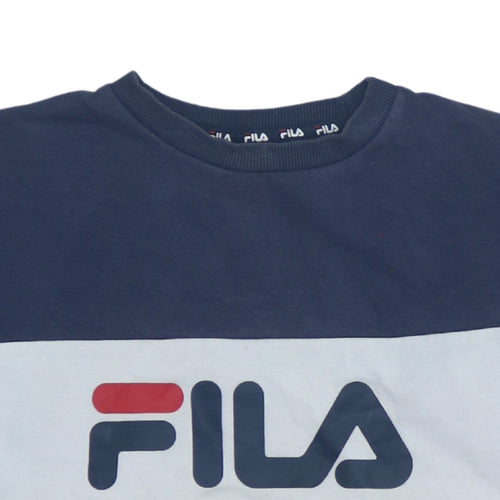 FILA Boys Multicoloured 13-14 Years Colourblock Pullover Sweatshirt