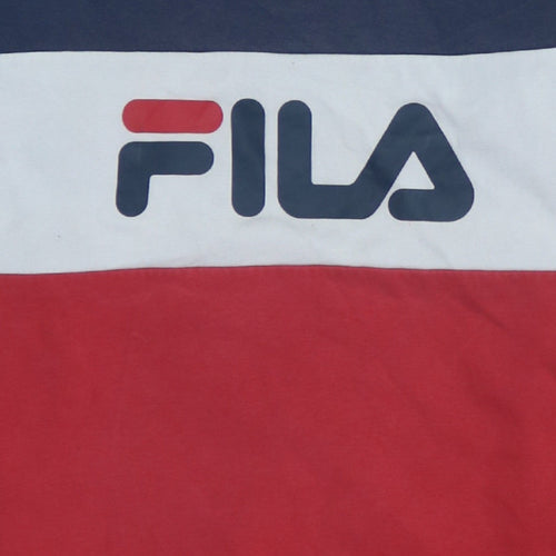 FILA Boys Multicoloured 13-14 Years Colourblock Pullover Sweatshirt