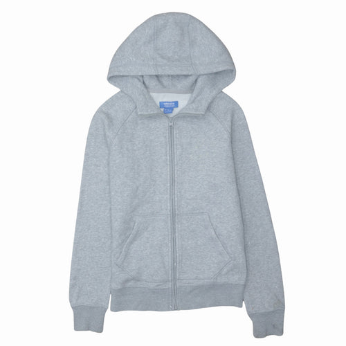Adidas Women’s Grey Full Zip Hoodie Size L Classic Fit