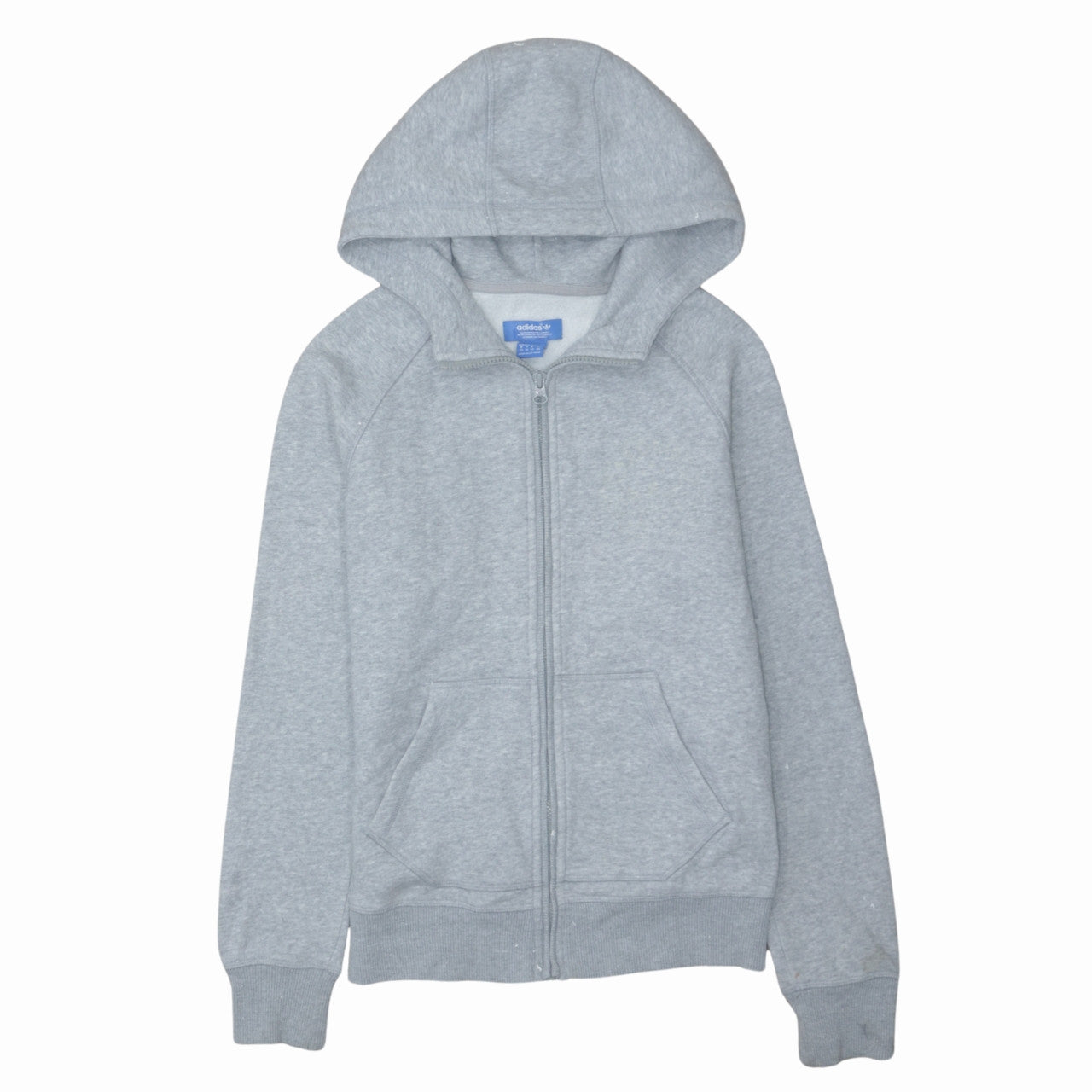 Adidas Women’s Grey Full Zip Hoodie Size L Classic Fit