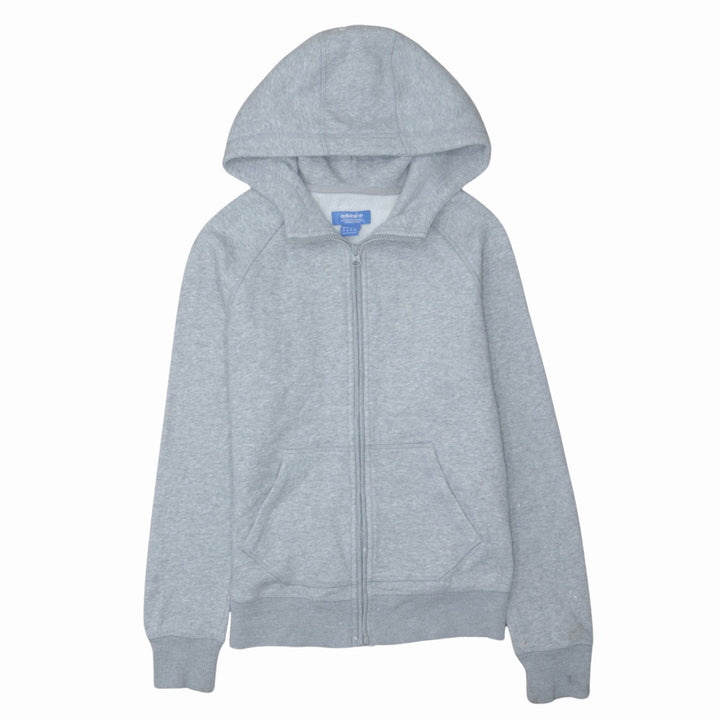 Adidas Women’s Grey Full Zip Hoodie Size L Classic Fit