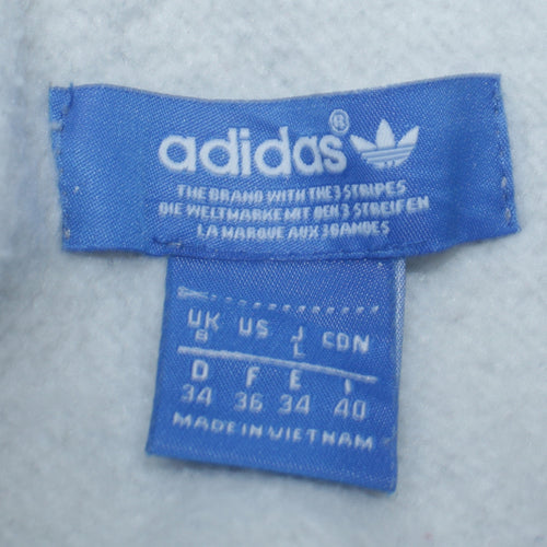 Adidas Women’s Grey Full Zip Hoodie Size L Classic Fit