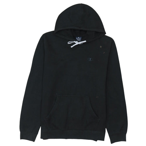 Champion Men Black Pullover Hoodie Medium Regular Fit Fleece