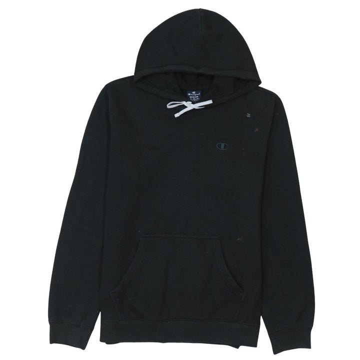 Champion Men Black Pullover Hoodie Medium Regular Fit Fleece