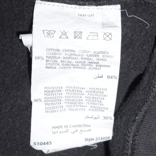 Champion Men Black Pullover Hoodie Medium Regular Fit Fleece