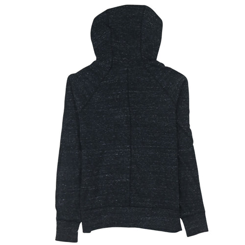 Nike Women's Black Full Zip Hoodie Small Cotton Blend Just Do It