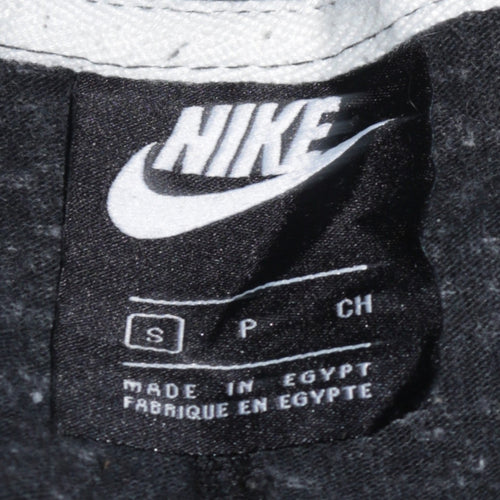 Nike Women's Black Full Zip Hoodie Small Cotton Blend Just Do It