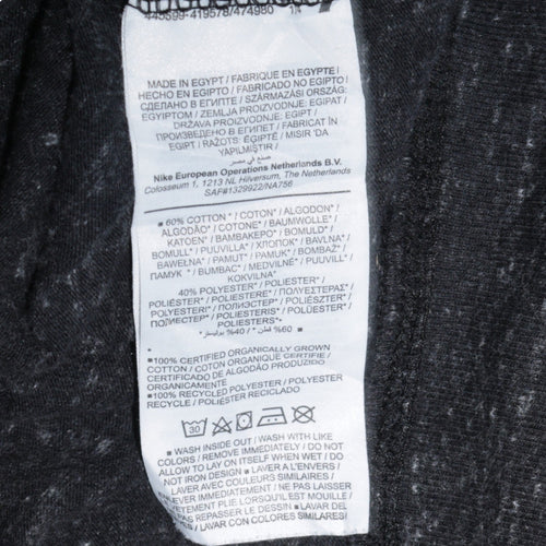 Nike Women's Black Full Zip Hoodie Small Cotton Blend Just Do It