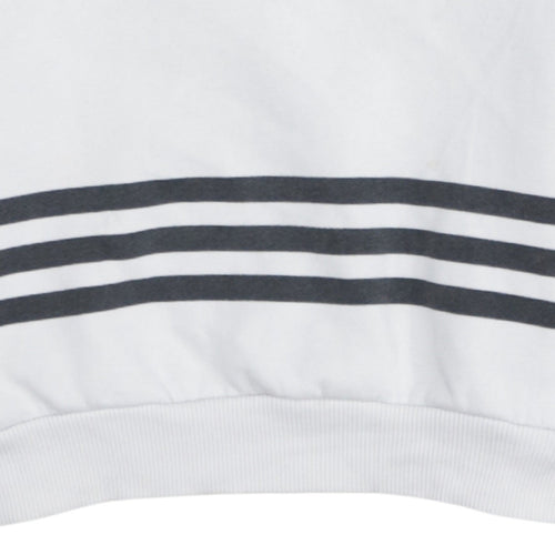 Adidas Men's Black & White Crew Neck Pullover Sweatshirt Size S