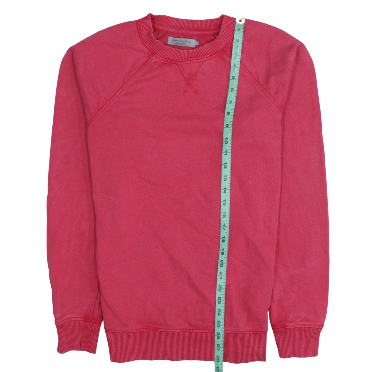 Calvin Klein Jeans Men's Pink Regular Fit Cotton Sweatshirt S