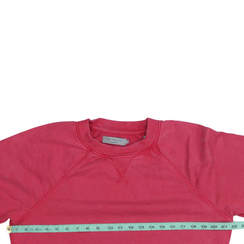 Calvin Klein Jeans Men's Pink Regular Fit Cotton Sweatshirt S