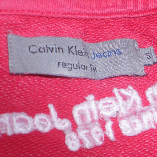 Calvin Klein Jeans Men's Pink Regular Fit Cotton Sweatshirt S