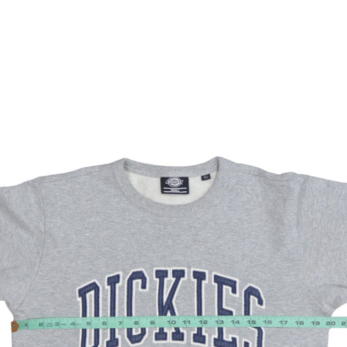 Dickies Men's Grey Small Pullover Sweatshirt with Logo