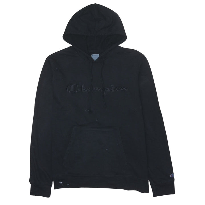 Champion Men’s Black Pullover Hoodie XL Embroidered Logo Fleece