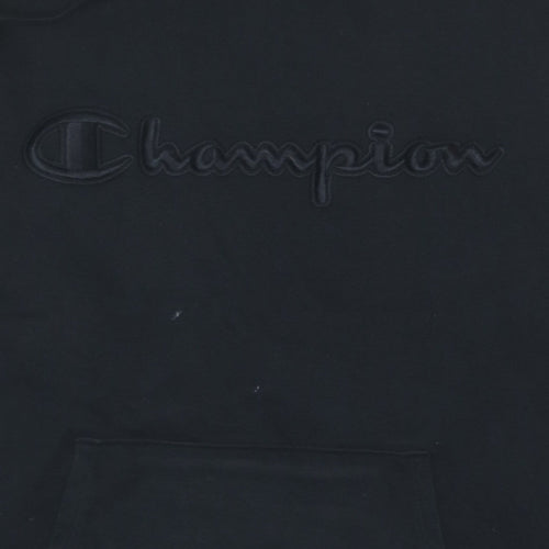 Champion Men’s Black Pullover Hoodie XL Embroidered Logo Fleece