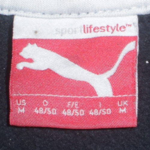 Puma Mens Black Full Zip Hoodie M Graphic Sports Fleece