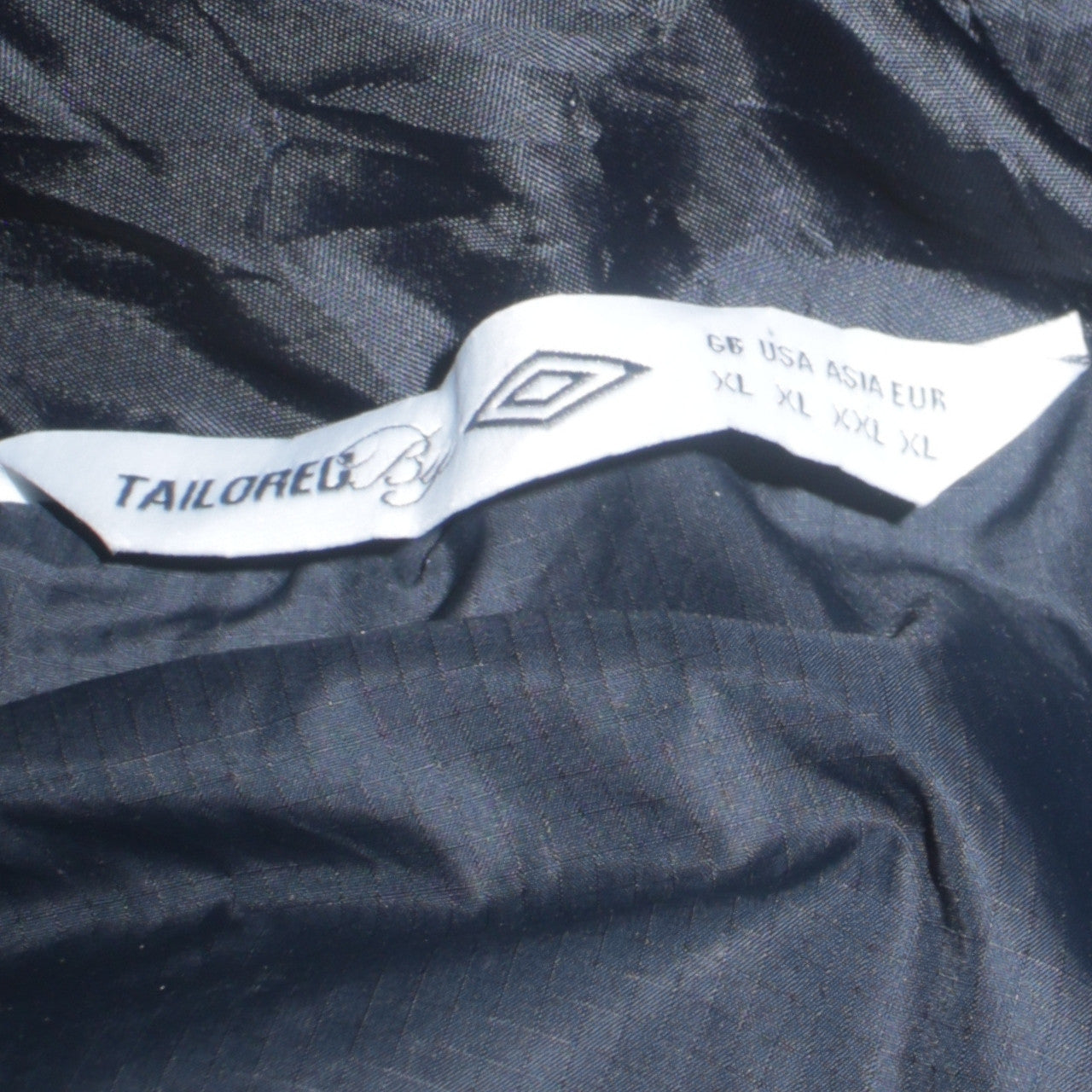 Umbro Men’s Black XL Puffer Jacket Hooded Mid-Length Polyester