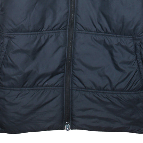 Umbro Men’s Black XL Puffer Jacket Hooded Mid-Length Polyester