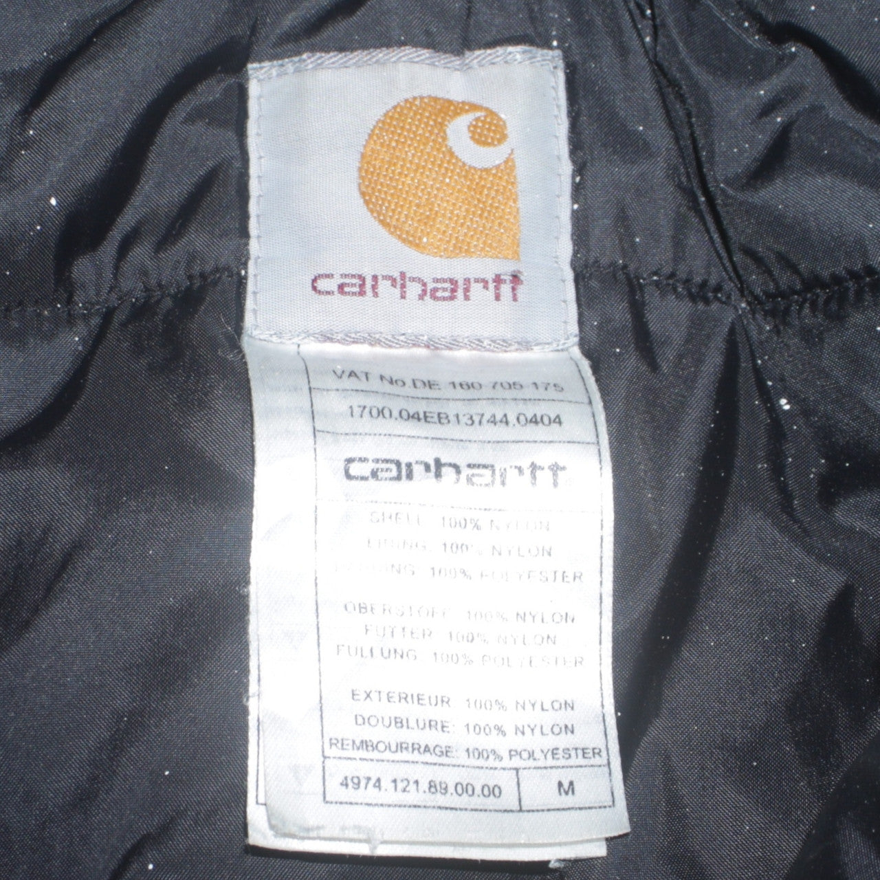 Carhartt Men's Black Nylon Hooded Fur Trim Parka Coat Size M