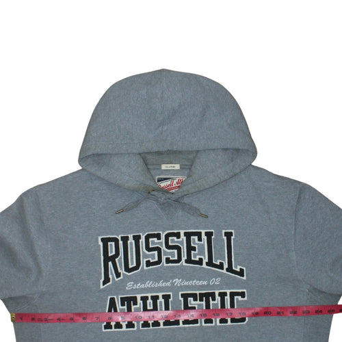 Russell Athletic Mens Grey 2XL Pullover Hoodie College Style