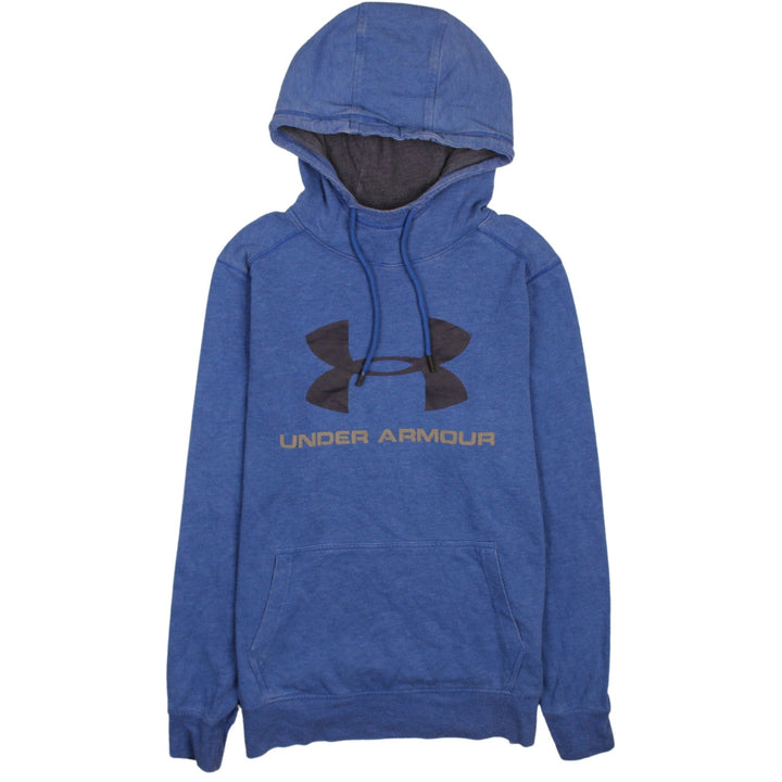 Under Armour Men's Blue Pullover Hoodie Size S Logo Fleece