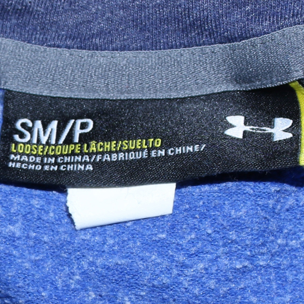 Under Armour Men's Blue Pullover Hoodie Size S Logo Fleece