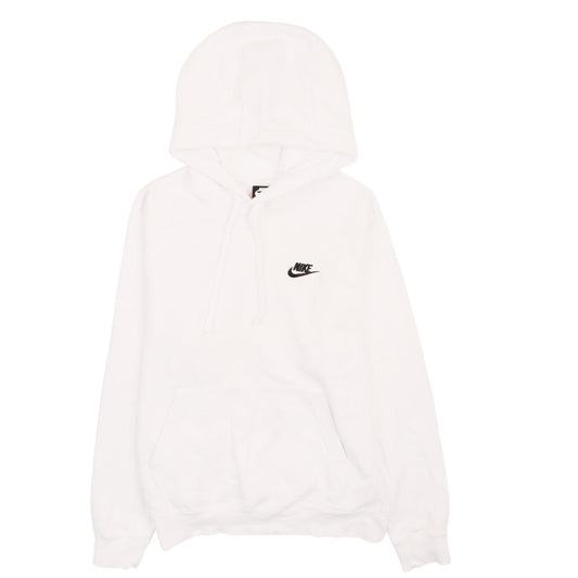 Nike Men's White Pullover Hoodie Small Cotton Fleece Sweater