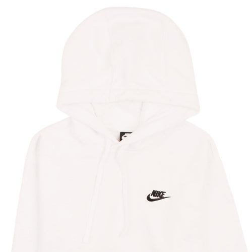 Nike Men's White Pullover Hoodie Small Cotton Fleece Sweater