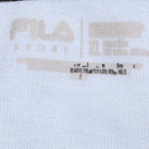 Fila Men’s Beige Pullover Hoodie M Regular Fit Fleece
