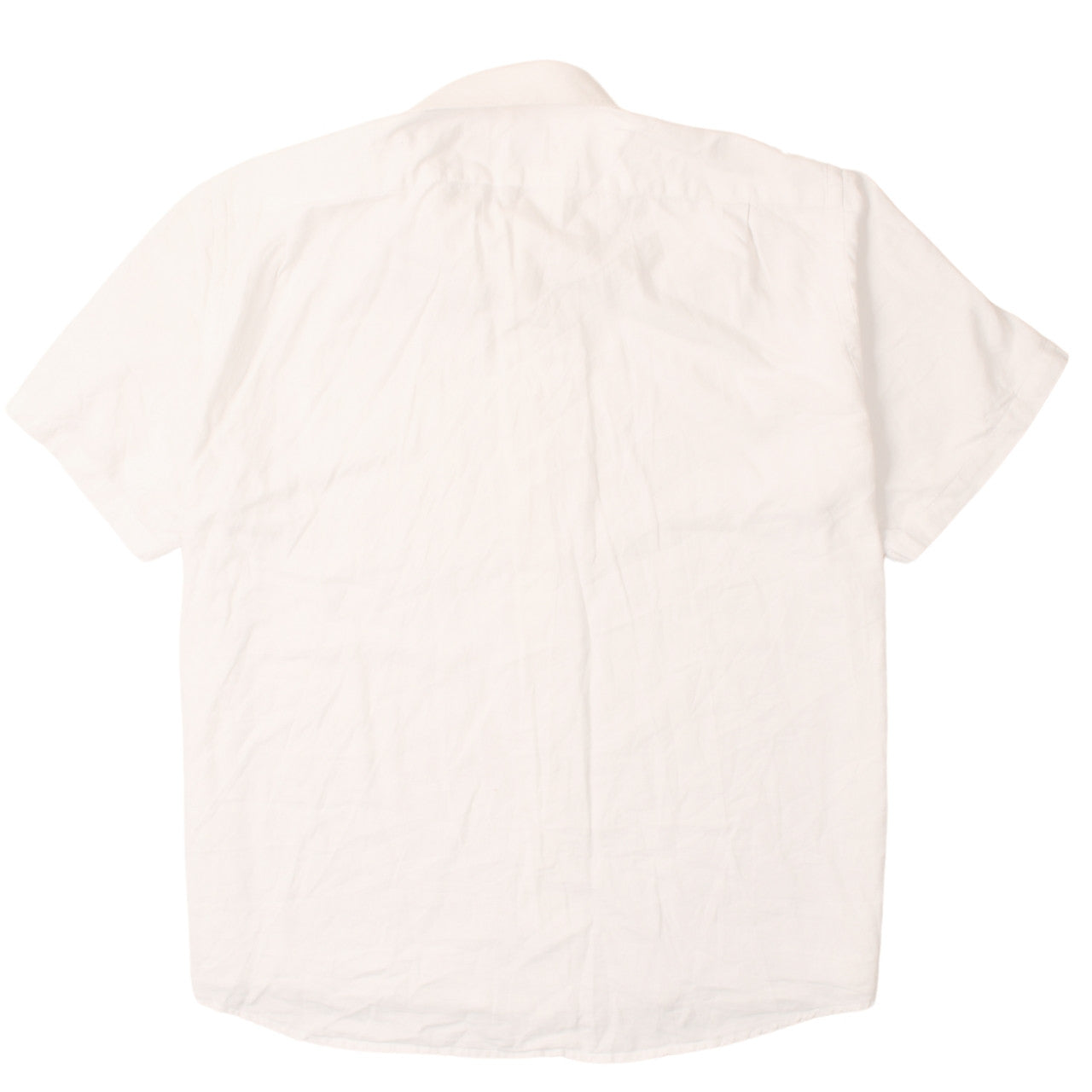 Lacoste Men's White Short Sleeve Button-Down Cotton Shirt Size 42