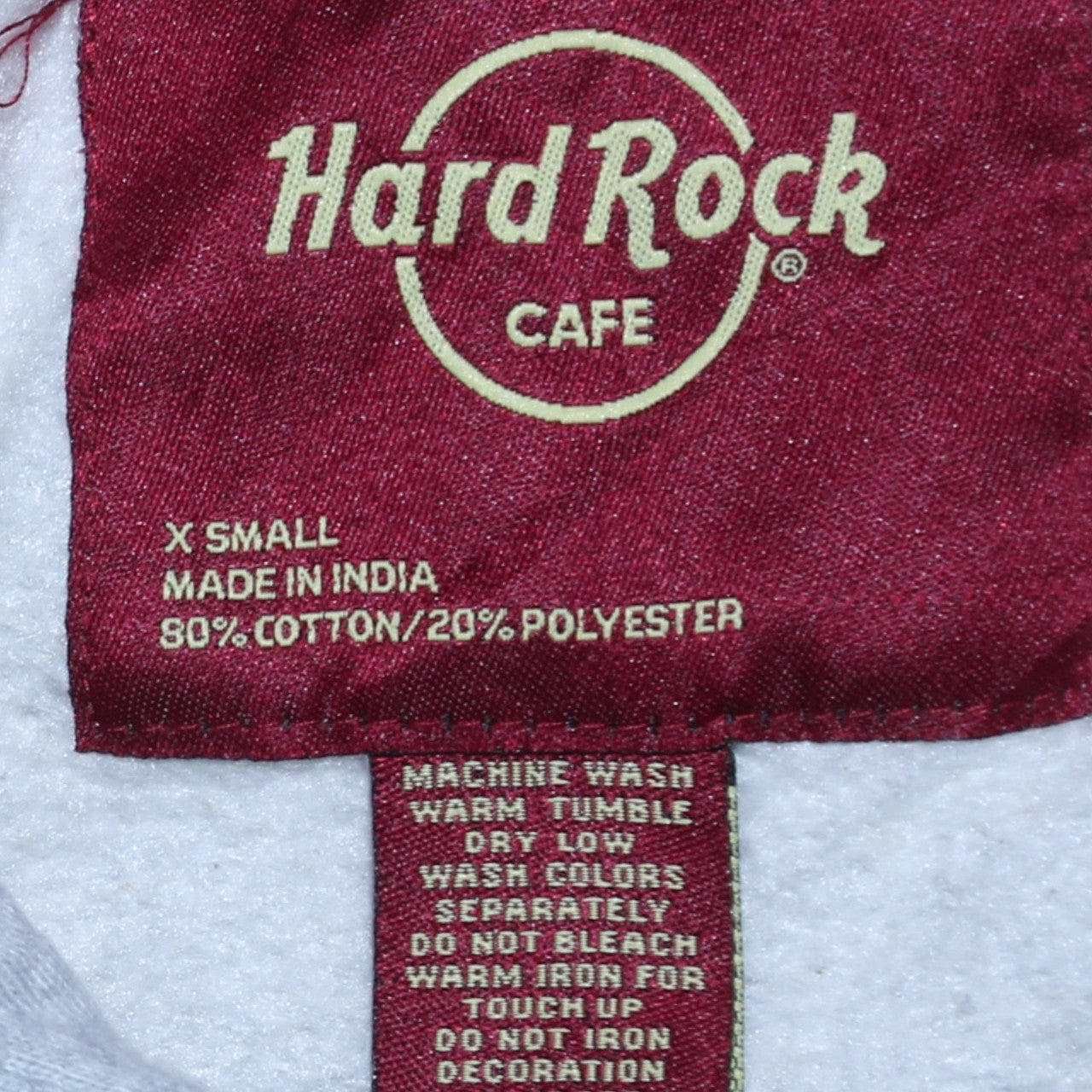 Hard Rock Cafe Hyderabad Grey Pullover Hoodie XS Men's Graphic Sweatshirt