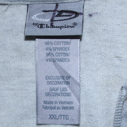 Champion Men's Grey 2XL Full Zip Hoodie Sweatshirt