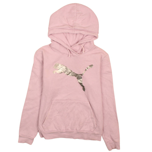 Puma Womens Pink Hoodie UK 10 Pullover Hooded Sweatshirt