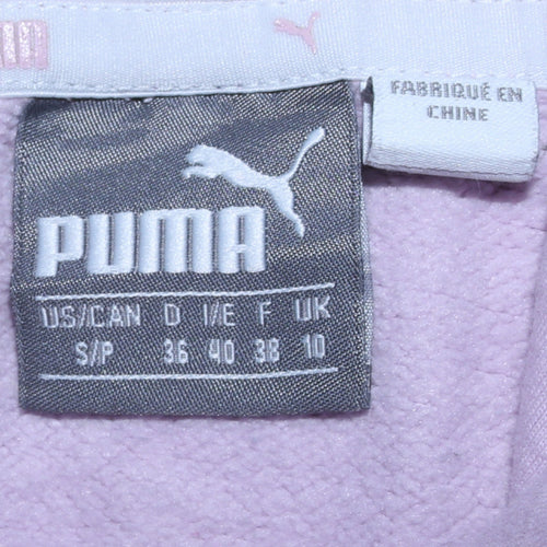 Puma Womens Pink Hoodie UK 10 Pullover Hooded Sweatshirt