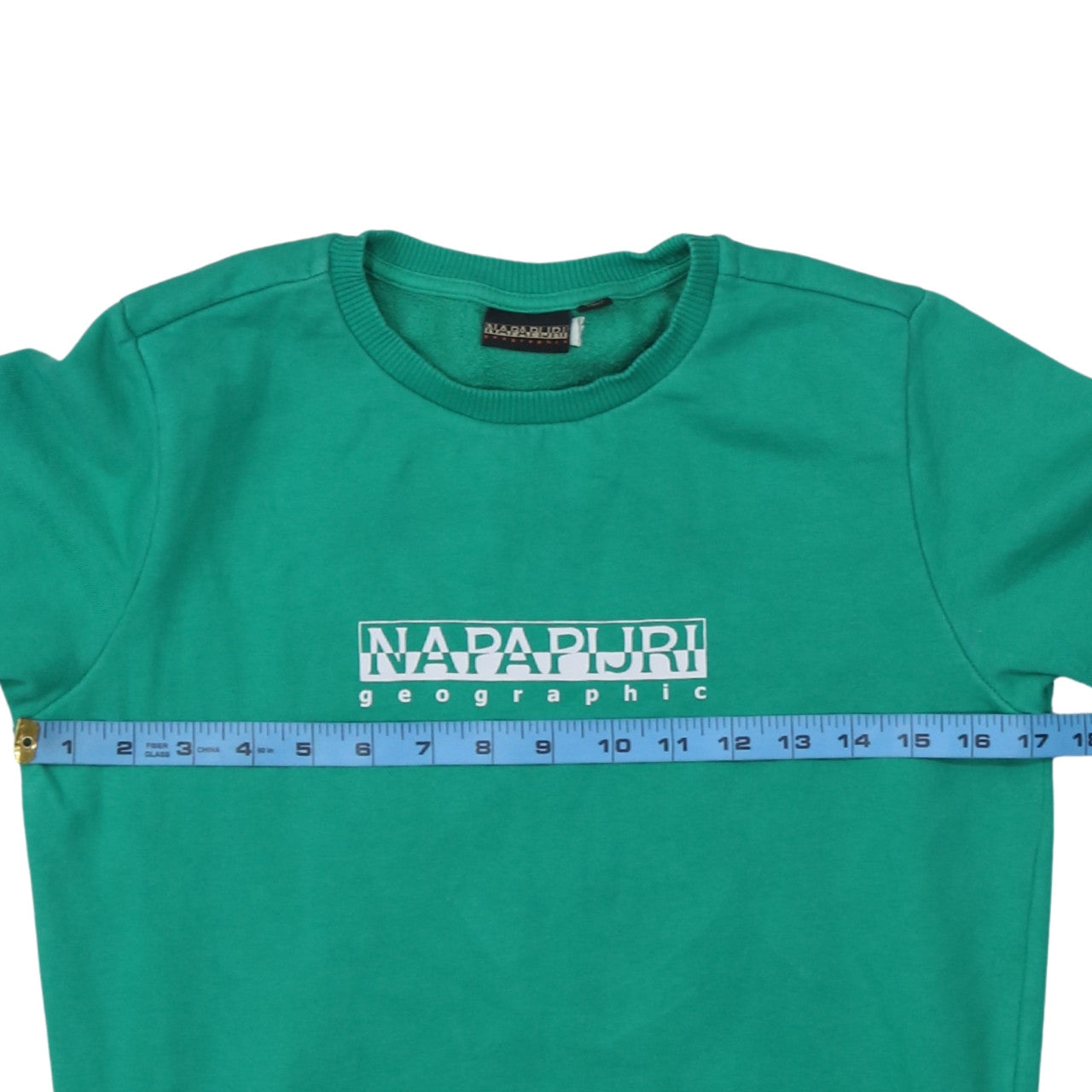 Napapijri Women’s Green Cotton Blend Logo Sweatshirt Size 12
