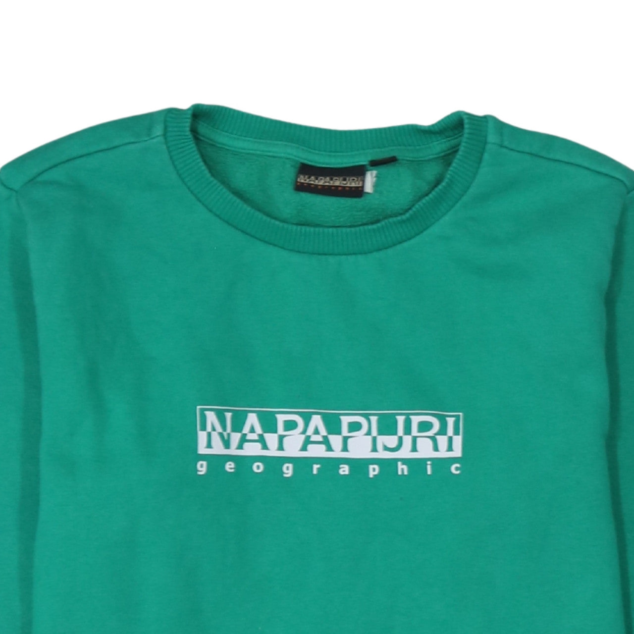 Napapijri Women’s Green Cotton Blend Logo Sweatshirt Size 12