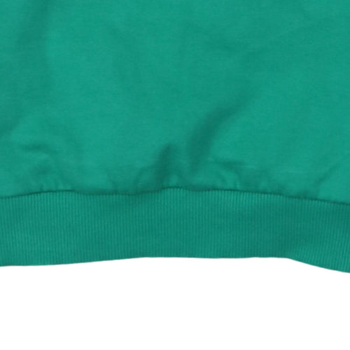 Napapijri Women’s Green Cotton Blend Logo Sweatshirt Size 12