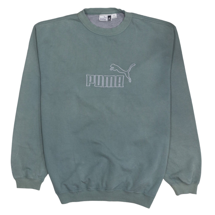 Puma Men's Green XL Crew Neck Pullover Sweatshirt