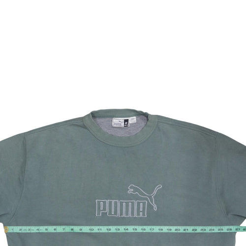 Puma Men's Green XL Crew Neck Pullover Sweatshirt
