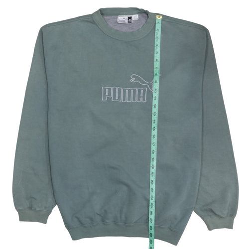 Puma Men's Green XL Crew Neck Pullover Sweatshirt
