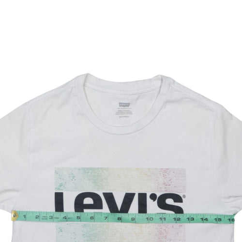 Levi's Men's White XS Crew Neck Logo Graphic Cotton T-Shirt