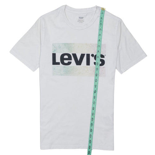 Levi's Men's White XS Crew Neck Logo Graphic Cotton T-Shirt