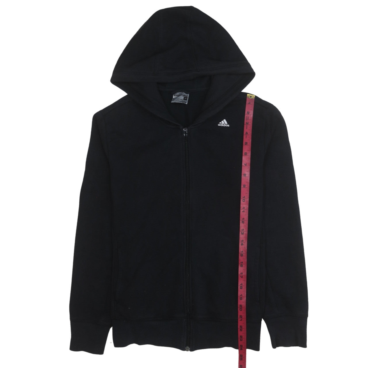 Adidas Women's Black Full Zip Hoodie L Climalite Sport Essentials