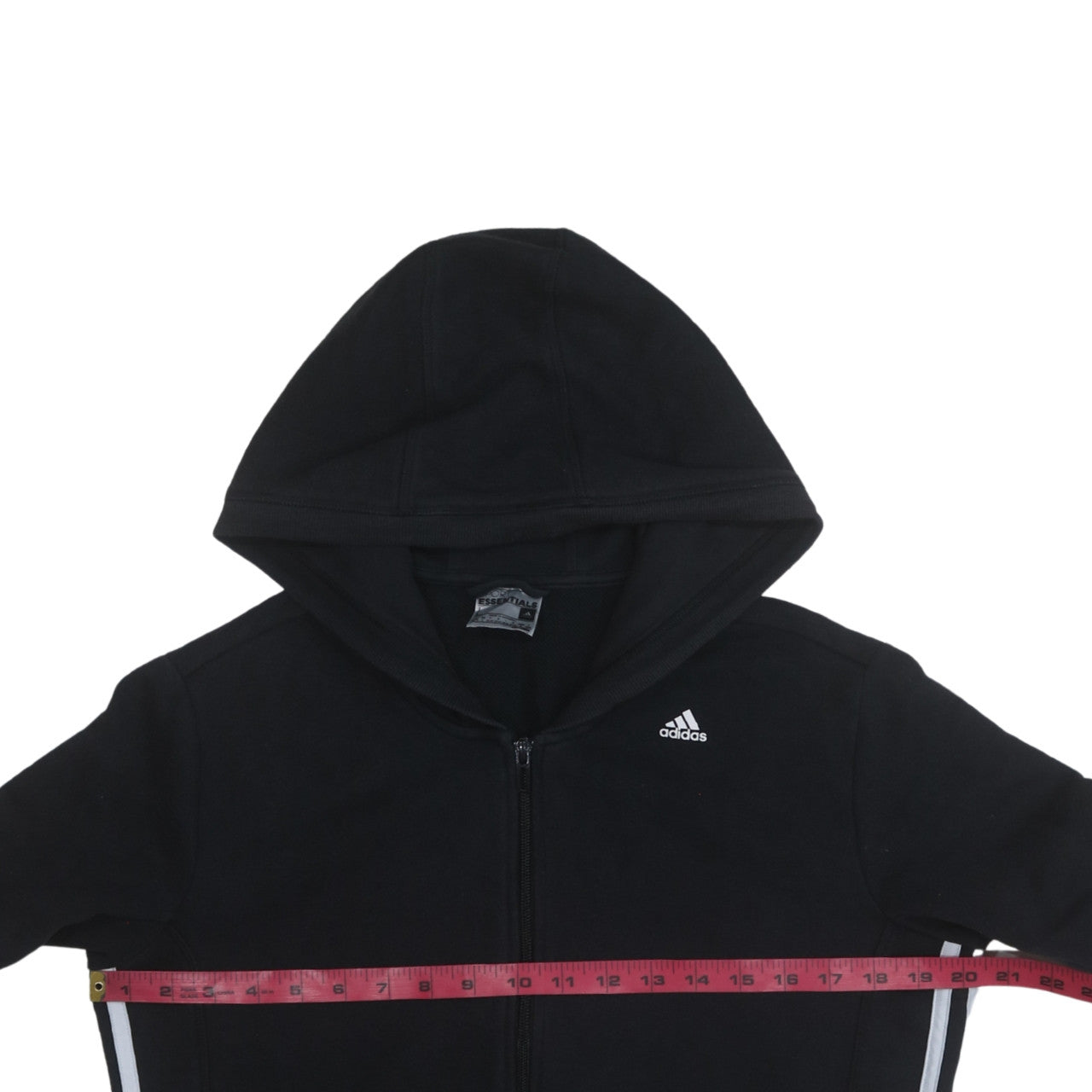 Adidas Women's Black Full Zip Hoodie L Climalite Sport Essentials