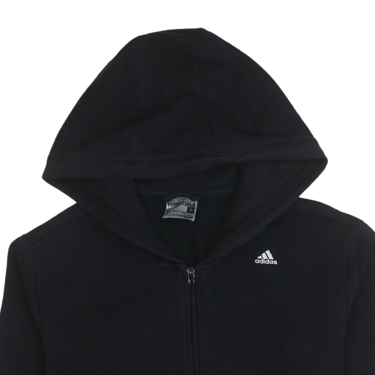 Adidas Women's Black Full Zip Hoodie L Climalite Sport Essentials