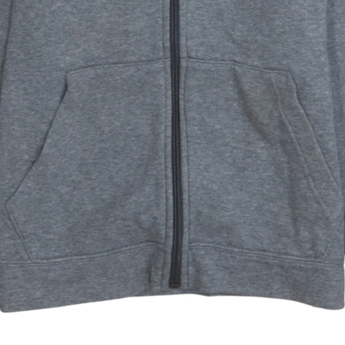 Nike Boys Grey Full Zip Hoodie Size 10-11Y Fleece Sportswear