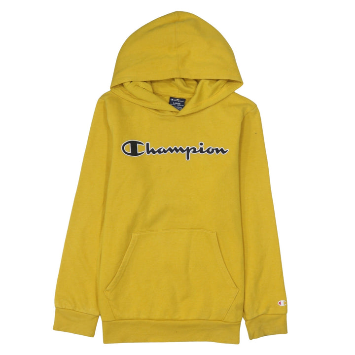 Champion Boys Yellow Pullover Hoodie 11-12 Years Logo Fleece Sweatshirt